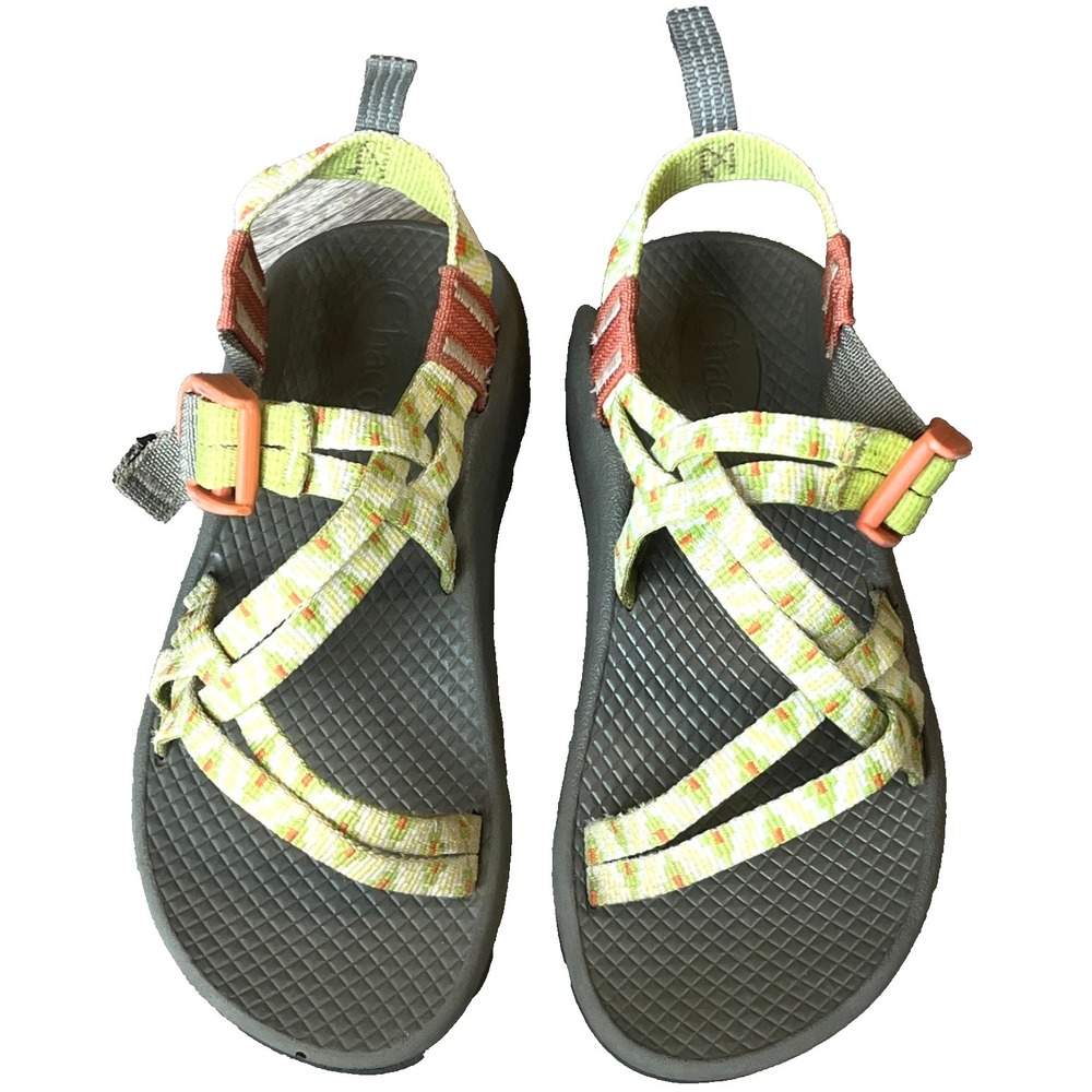 Chaco Z/X1 Hiking Sandals Green Yellow Kids 13 UK‎ 12 EU 31
